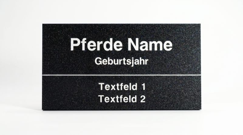 Schild ohne Rahmen