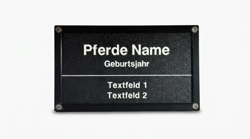 Großes Boxenschild